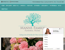 Tablet Screenshot of mannsfuneralhome.com